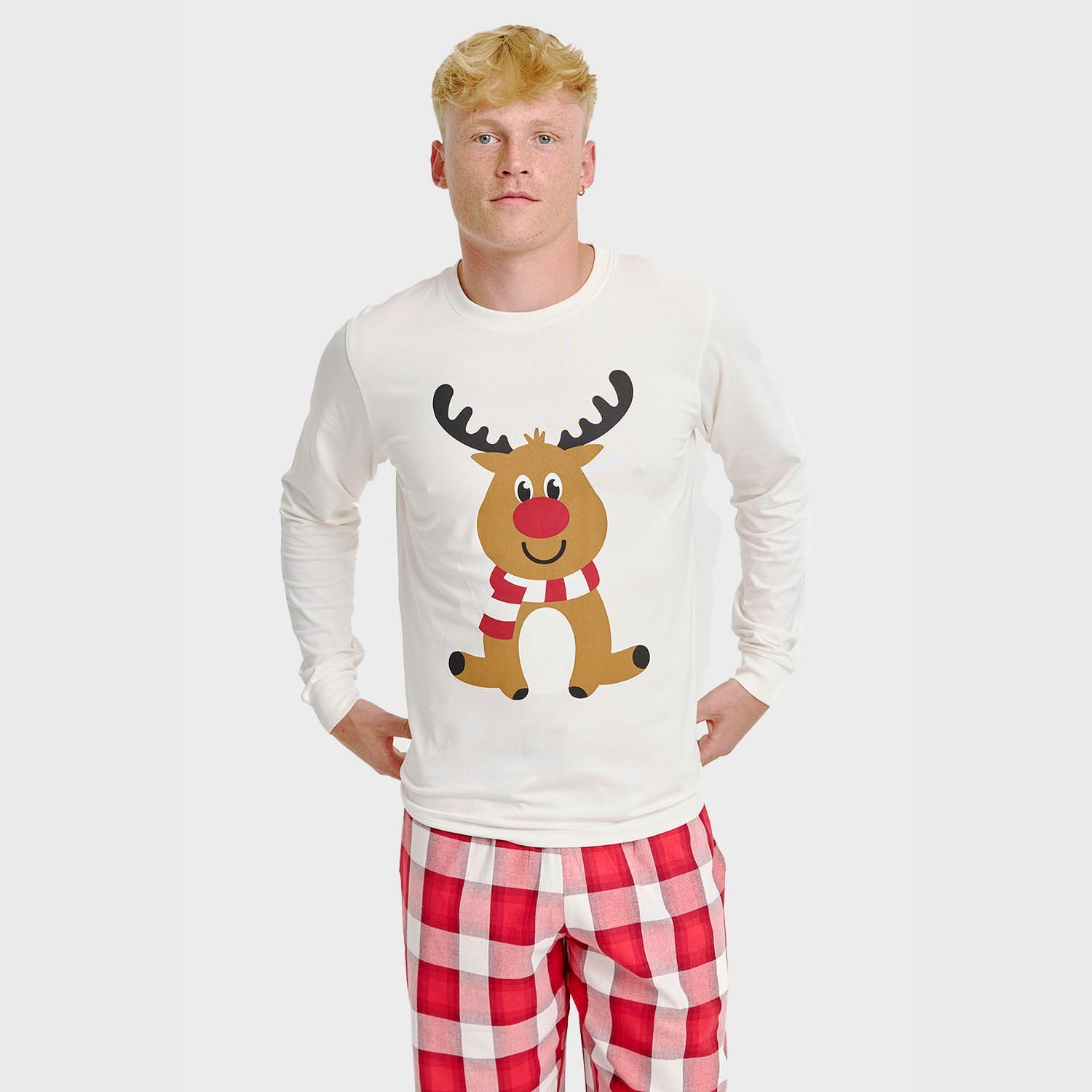 Das Rentier-Pyjama-Oberteil - Herren